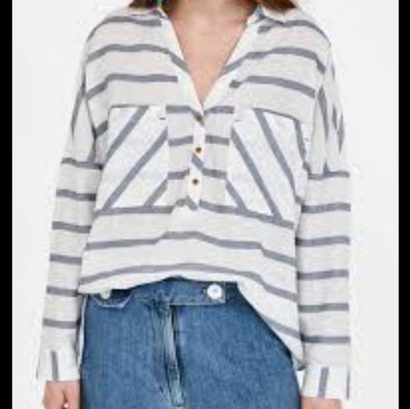 Zara Tops - ZARA Women's Sheer Boyfriend button-down B…